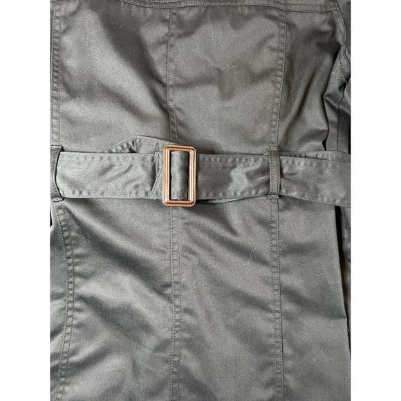 (Sold)Merona Water Resistant Black stylish Trench Coat (XL) - Picture 5 of 9